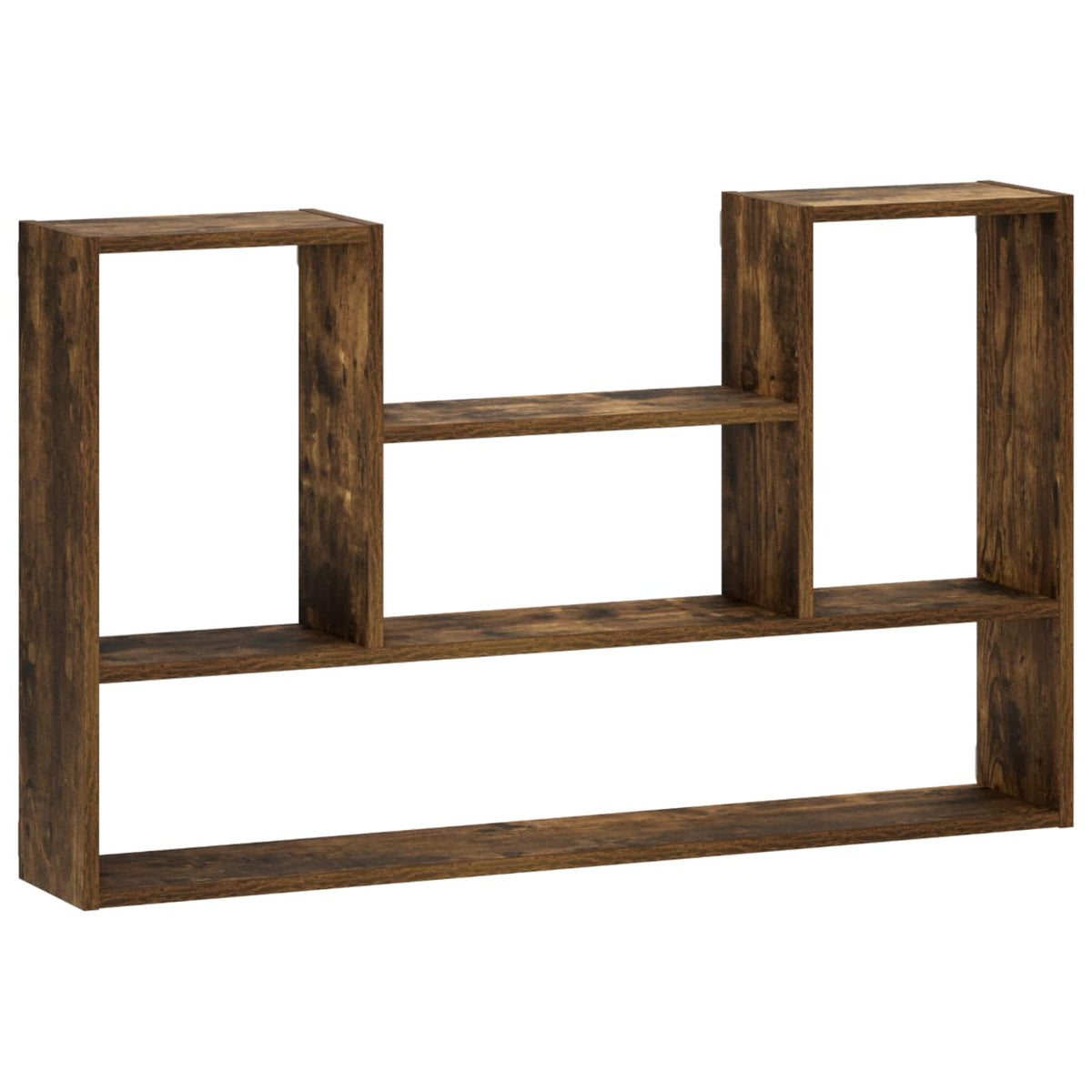 vidaXL Wall Shelf Smoked Oak 100 x 17 x 60 cm Engineered Wood