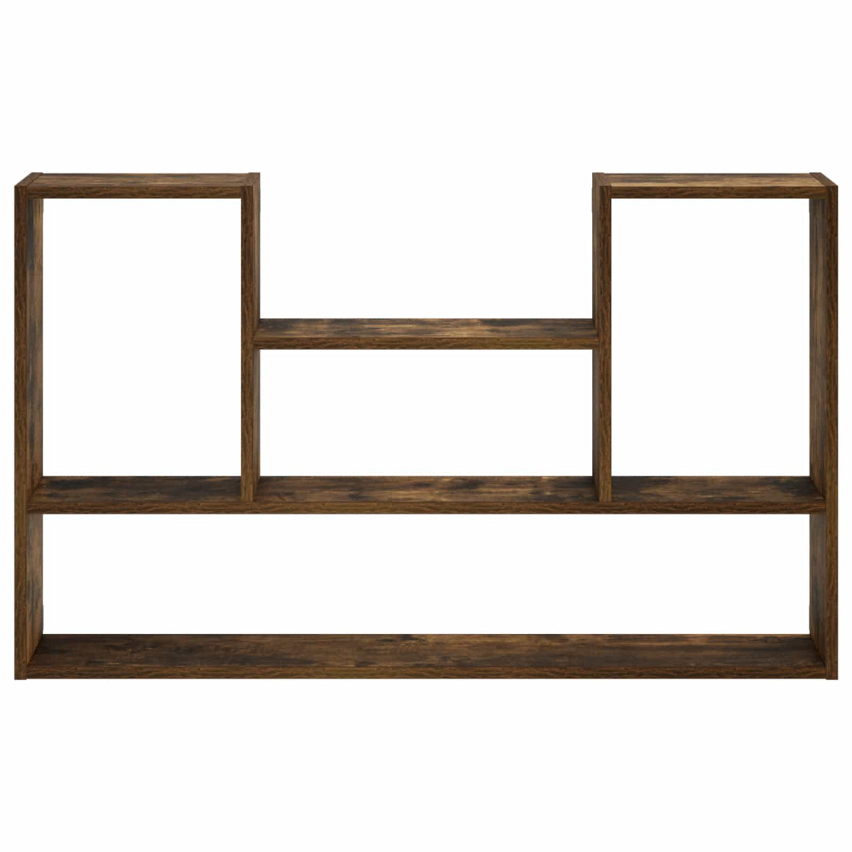 vidaXL Wall Shelf Smoked Oak 100 x 17 x 60 cm Engineered Wood