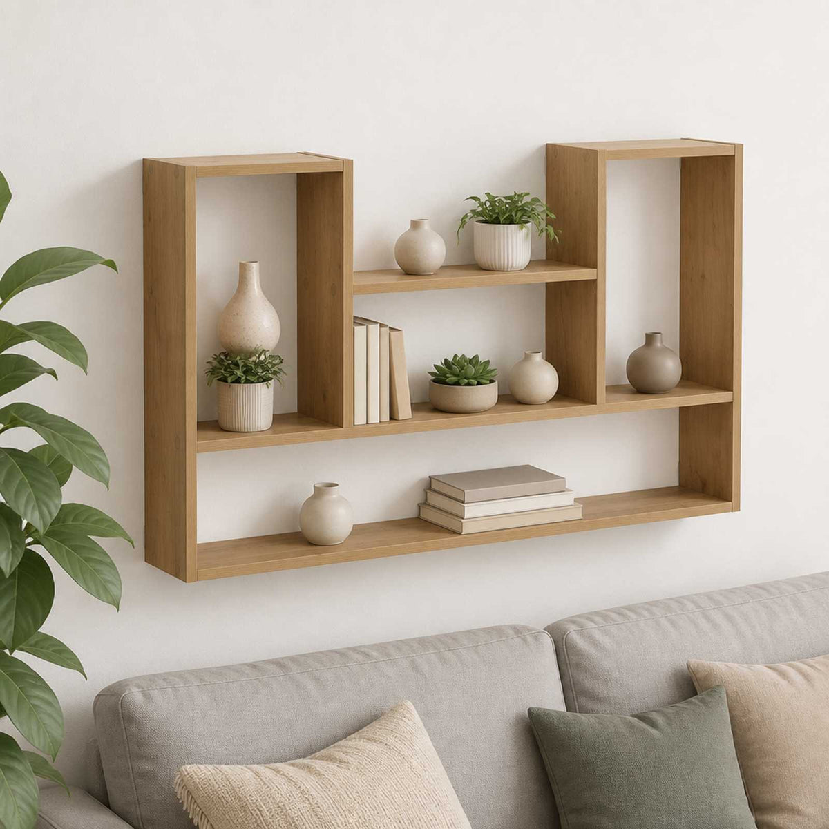 vidaXL Wall Shelf Artisan Oak 100 x 17 x 60 cm Engineered Wood