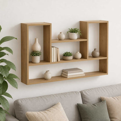 vidaXL Wall Shelf Artisan Oak 100 x 17 x 60 cm Engineered Wood
