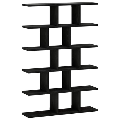 vidaXL Wall Shelf Black Oak 70 x 17 x 101 cm Engineered Wood