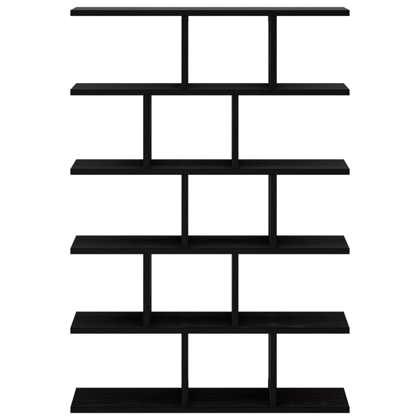 vidaXL Wall Shelf Black Oak 70 x 17 x 101 cm Engineered Wood