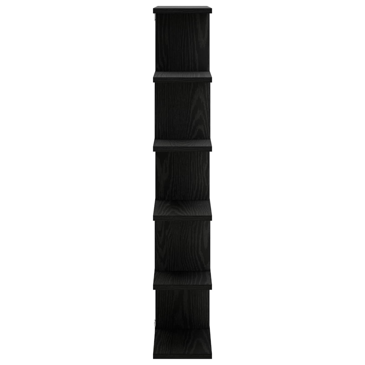 vidaXL Wall Shelf Black Oak 70 x 17 x 101 cm Engineered Wood