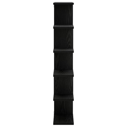 vidaXL Wall Shelf Black Oak 70 x 17 x 101 cm Engineered Wood