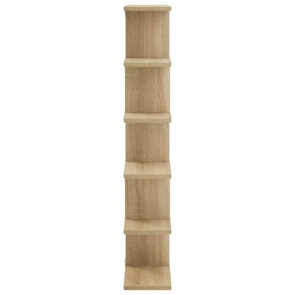 vidaXL Wall Shelf Sonoma Oak 70 x 17 x 101 cm Engineered Wood