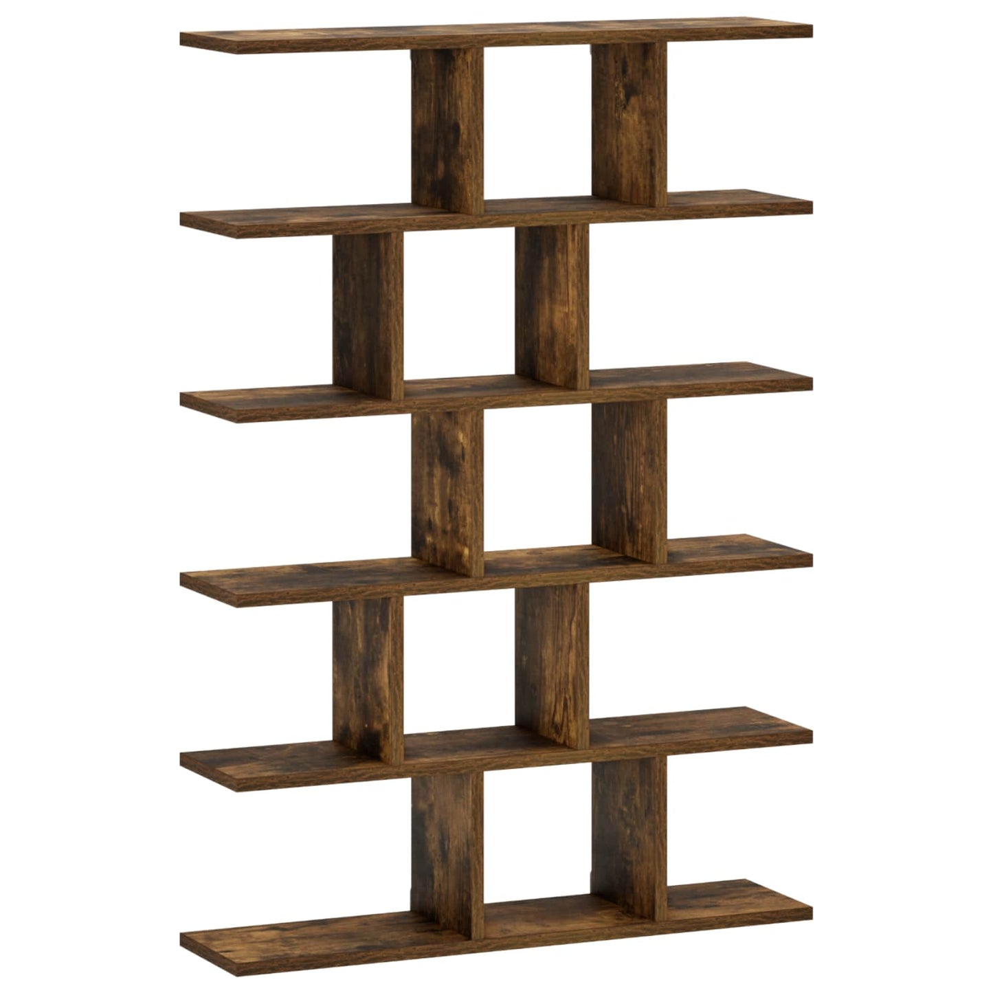 vidaXL Wall Shelf Smoked Oak 70 x 17 x 101 cm Engineered Wood