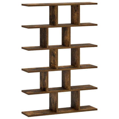 vidaXL Wall Shelf Smoked Oak 70 x 17 x 101 cm Engineered Wood