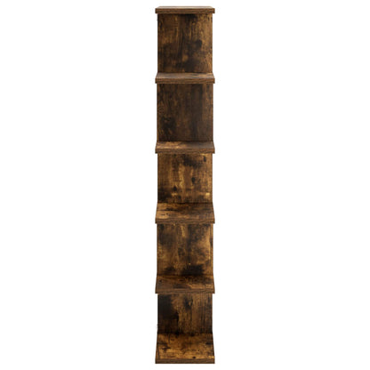 vidaXL Wall Shelf Smoked Oak 70 x 17 x 101 cm Engineered Wood