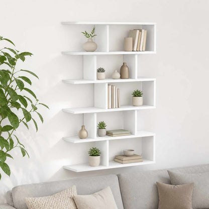vidaXL Wall Shelf White 70 x 17 x 101 cm Engineered Wood