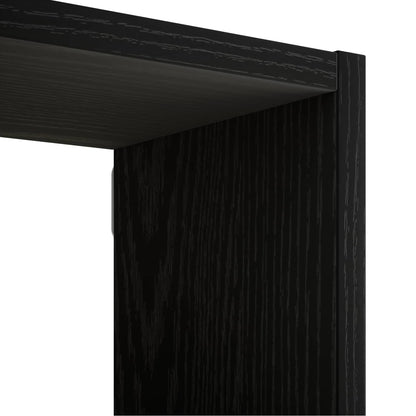 vidaXL Wall Shelf Black Oak 70 x 17 x 101 cm Engineered Wood