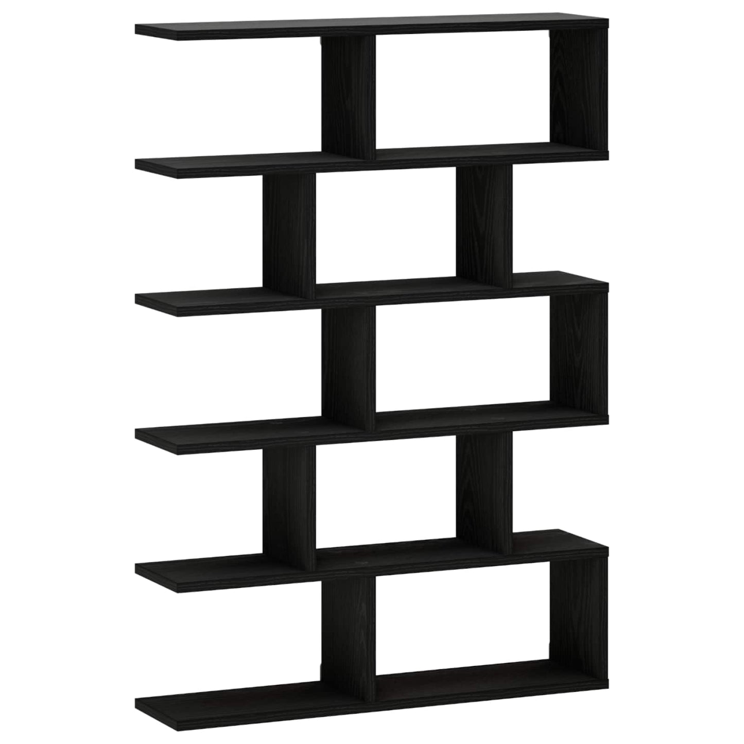 vidaXL Wall Shelf Black Oak 70 x 17 x 101 cm Engineered Wood