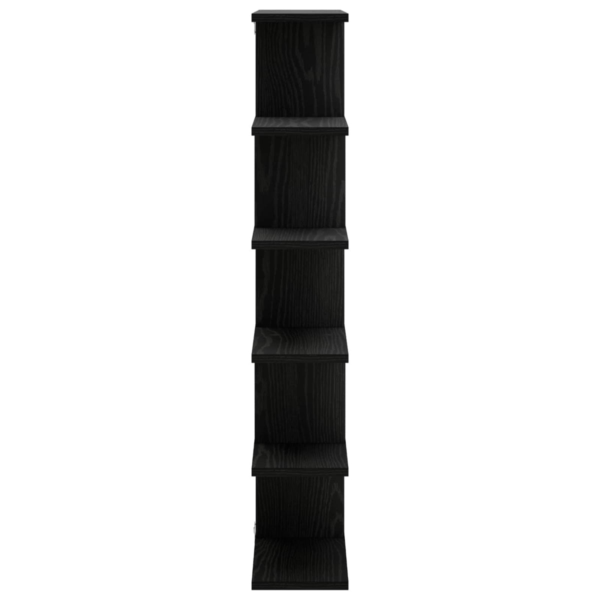 vidaXL Wall Shelf Black Oak 70 x 17 x 101 cm Engineered Wood