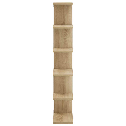 vidaXL Wall Shelf Sonoma Oak 70 x 17 x 101 cm Engineered Wood