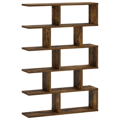 vidaXL Wall Shelf Smoked Oak 70 x 17 x 101 cm Engineered Wood