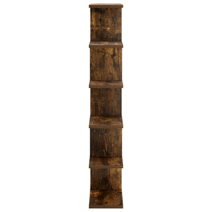 vidaXL Wall Shelf Smoked Oak 70 x 17 x 101 cm Engineered Wood