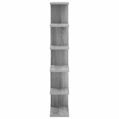 vidaXL Wall Shelf Grey Sonoma 70 x 17 x 101 cm Engineered Wood
