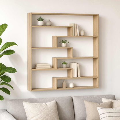 vidaXL Wall Shelf Sonoma Oak 103 x 17 x 102 cm Engineered Wood