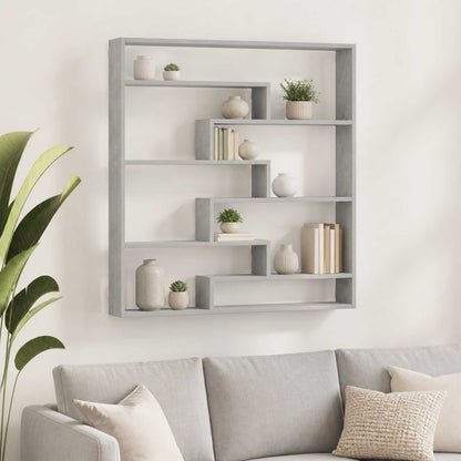 vidaXL Wall Shelf Concrete Grey 103 x 17 x 102 cm Engineered Wood