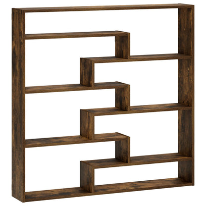 vidaXL Wall Shelf Smoked Oak 103 x 17 x 102 cm Engineered Wood