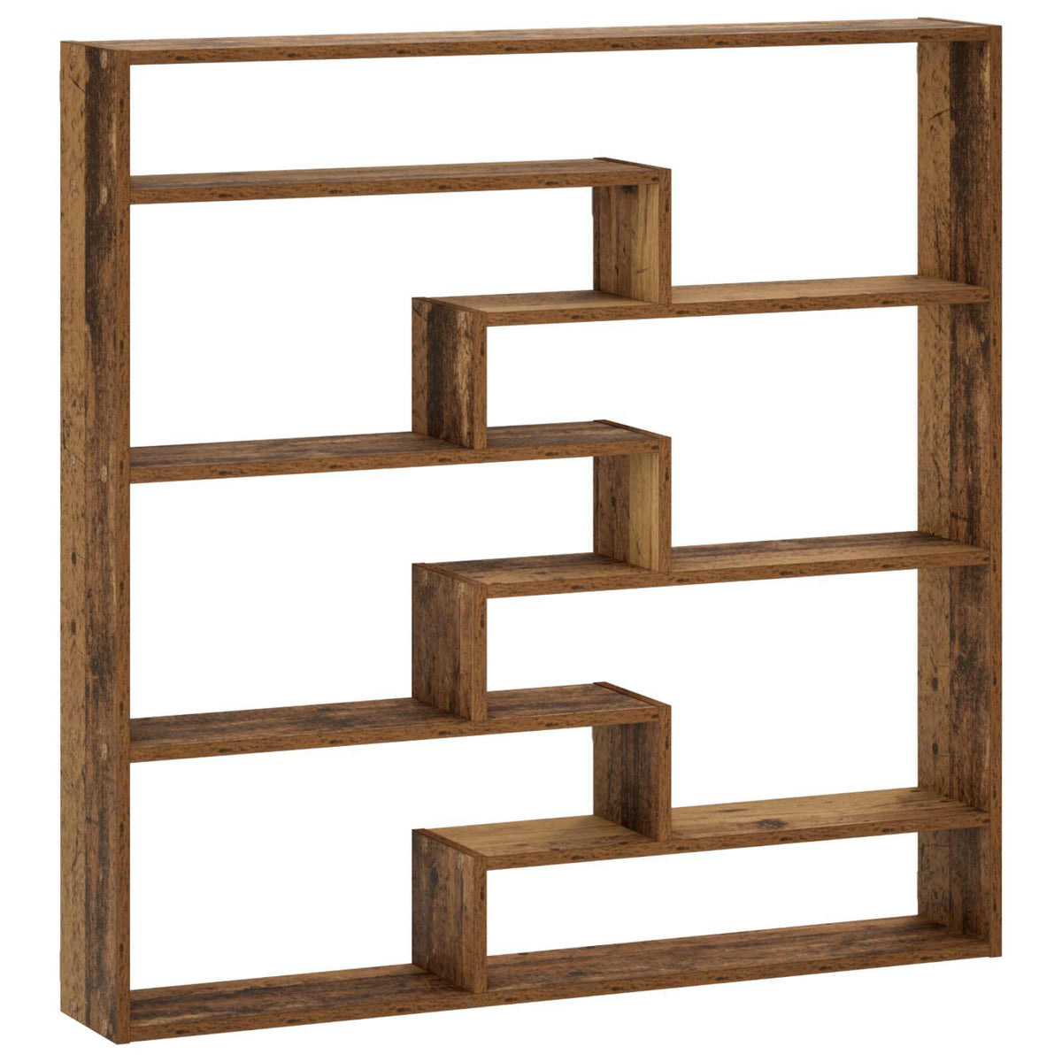 vidaXL Wall Shelf Old Wood 103 x 17 x 102 cm Engineered Wood