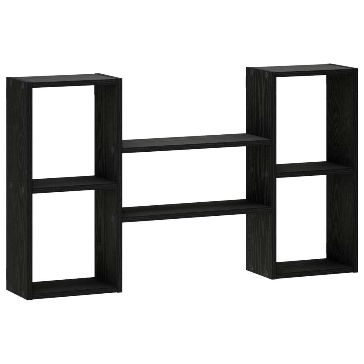 vidaXL Wall Shelf Black Oak 102 x 17 x 59 cm Engineered Wood