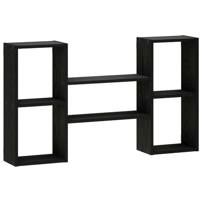 vidaXL Wall Shelf Black Oak 102 x 17 x 59 cm Engineered Wood