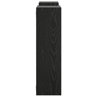 vidaXL Wall Shelf Black Oak 102 x 17 x 59 cm Engineered Wood