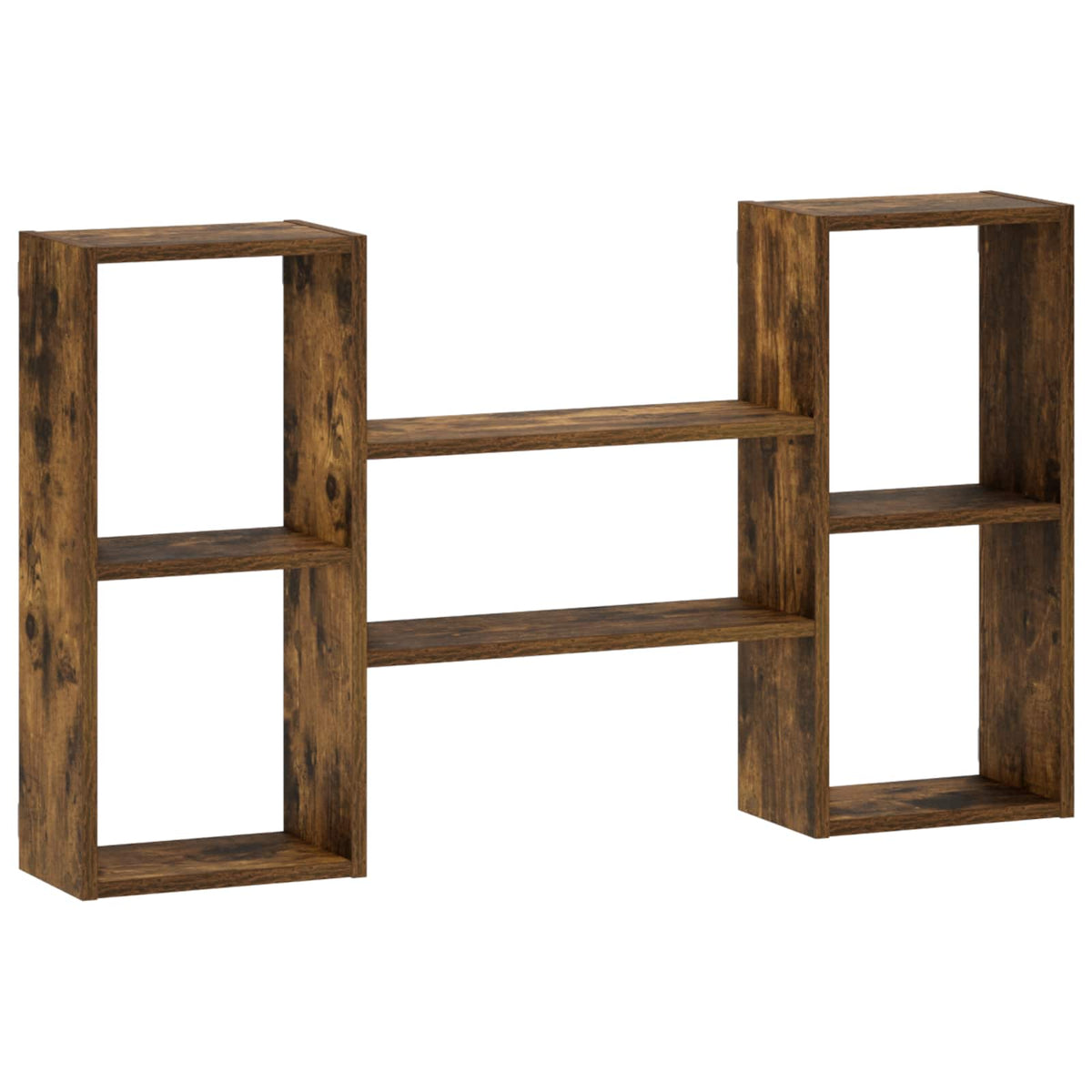 vidaXL Wall Shelf Smoked Oak 102 x 17 x 59 cm Engineered Wood