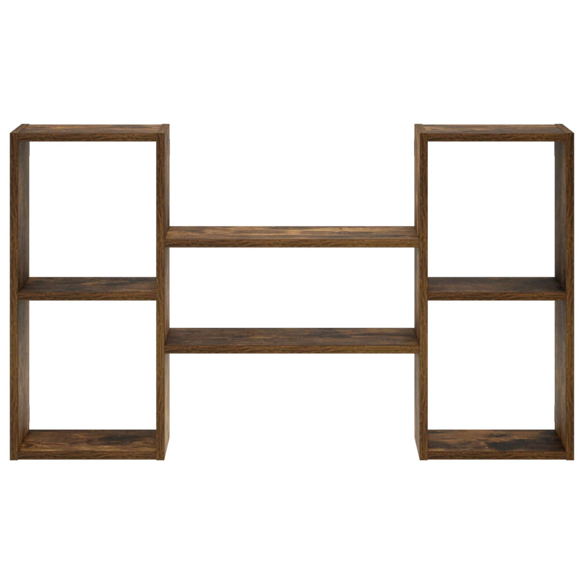 vidaXL Wall Shelf Smoked Oak 102 x 17 x 59 cm Engineered Wood