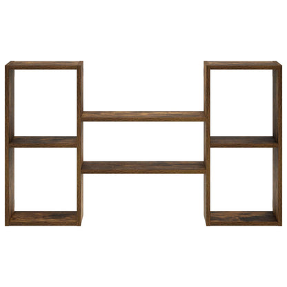vidaXL Wall Shelf Smoked Oak 102 x 17 x 59 cm Engineered Wood