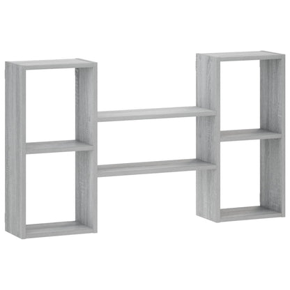 vidaXL Wall Shelf Grey Sonoma 102 x 17 x 59 cm Engineered Wood