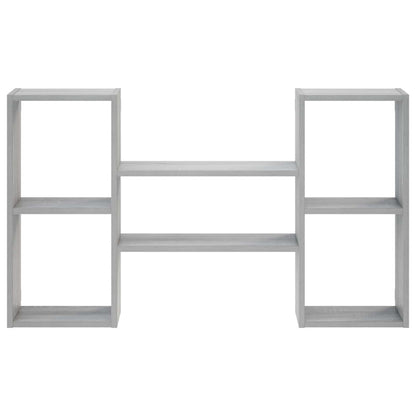 vidaXL Wall Shelf Grey Sonoma 102 x 17 x 59 cm Engineered Wood