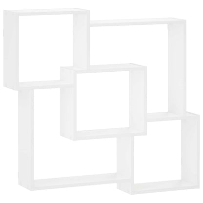 vidaXL Wall Shelf White 98 x 17 x 91 cm Engineered Wood