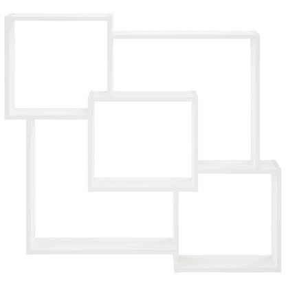 vidaXL Wall Shelf White 98 x 17 x 91 cm Engineered Wood