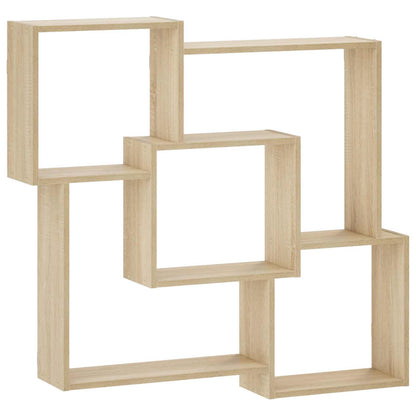 vidaXL Wall Shelf Sonoma Oak 98 x 17 x 91 cm Engineered Wood