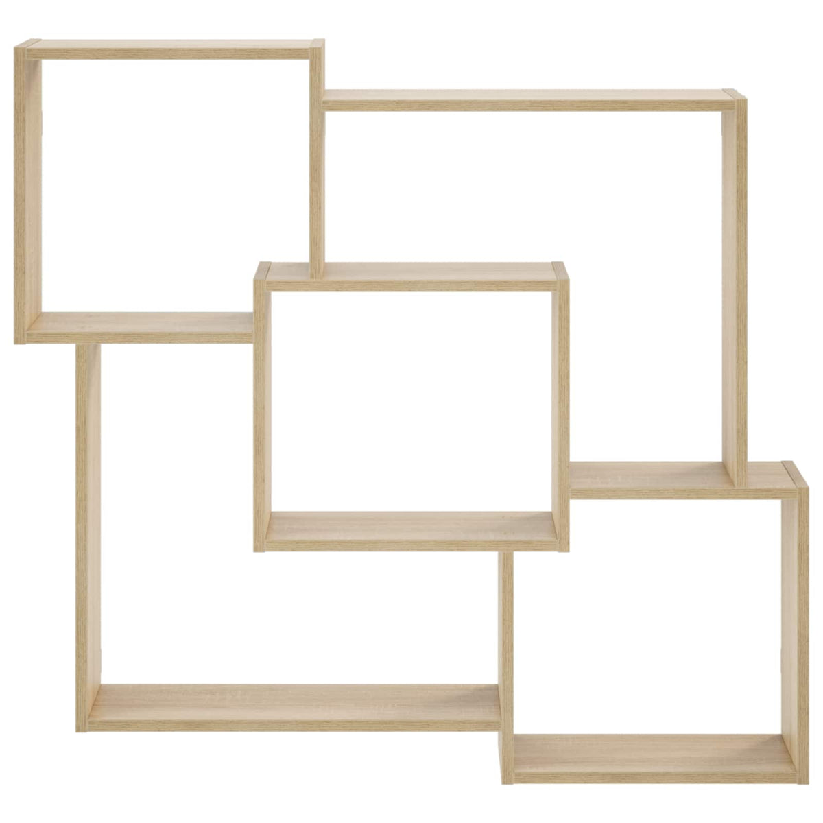 vidaXL Wall Shelf Sonoma Oak 98 x 17 x 91 cm Engineered Wood