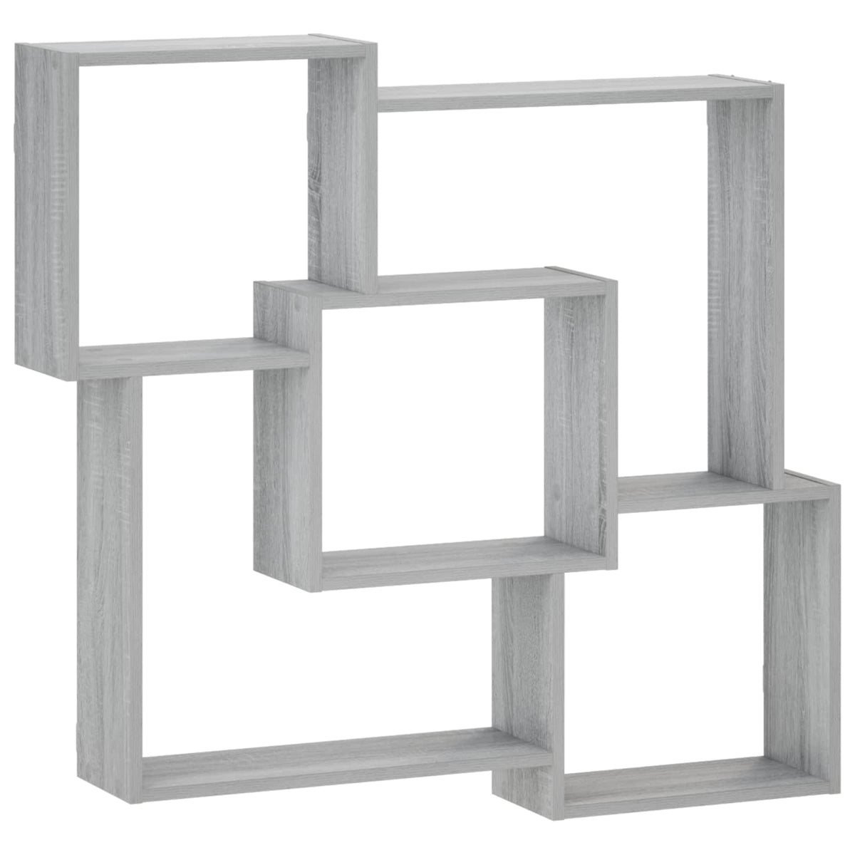 vidaXL Wall Shelf Grey Sonoma 98 x 17 x 91 cm Engineered Wood