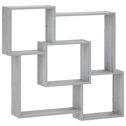 vidaXL Wall Shelf Grey Sonoma 98 x 17 x 91 cm Engineered Wood