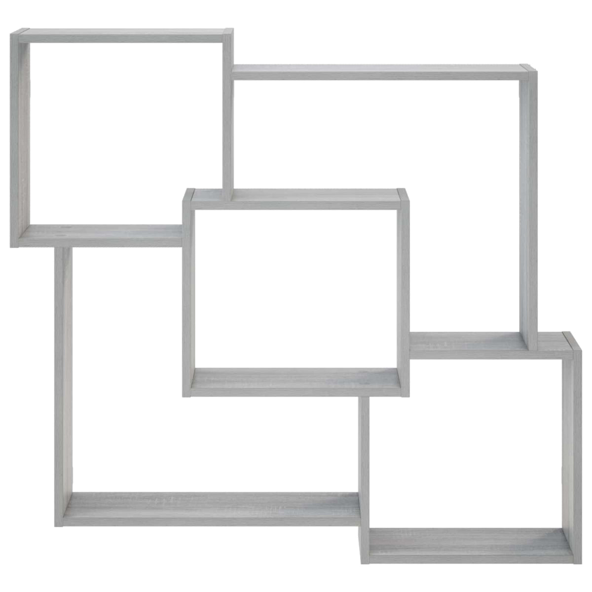 vidaXL Wall Shelf Grey Sonoma 98 x 17 x 91 cm Engineered Wood