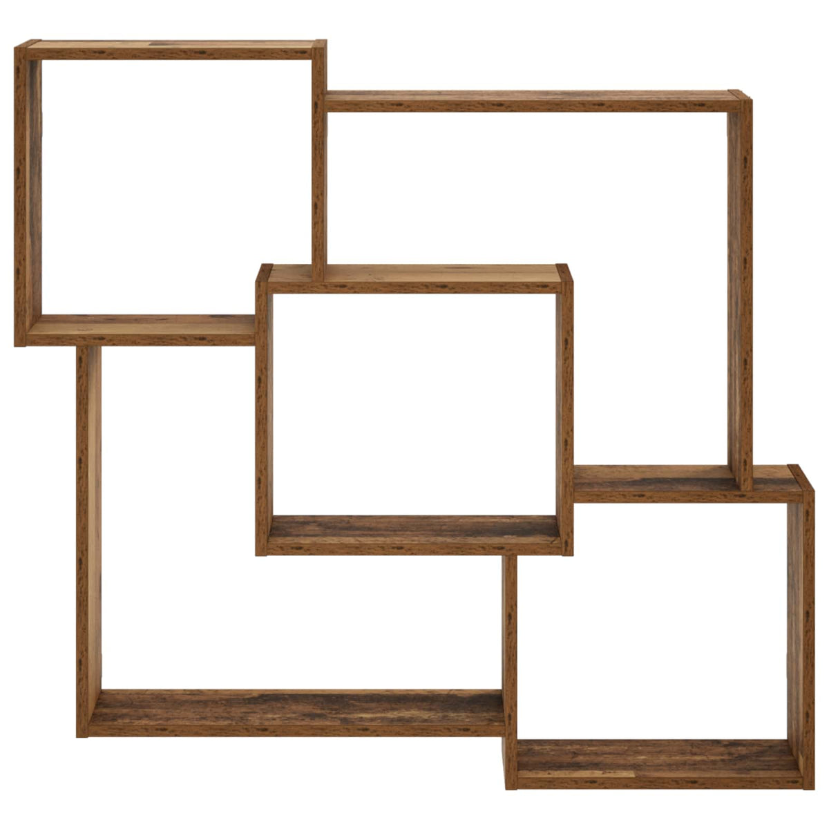 vidaXL Wall Shelf Old Wood 98 x 17 x 91 cm Engineered Wood