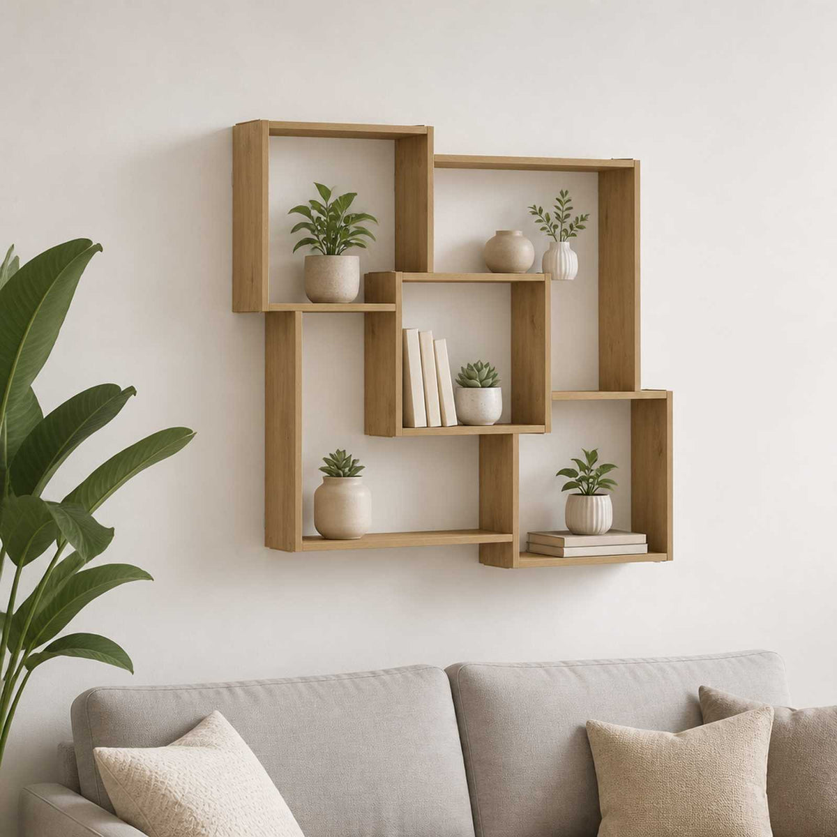 vidaXL Wall Shelf Artisan Oak 98 x 17 x 91 cm Engineered Wood