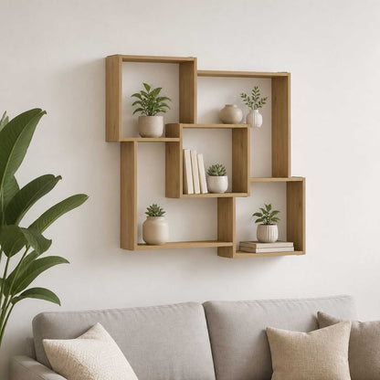 vidaXL Wall Shelf Artisan Oak 98 x 17 x 91 cm Engineered Wood