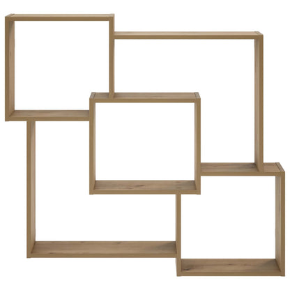 vidaXL Wall Shelf Artisan Oak 98 x 17 x 91 cm Engineered Wood