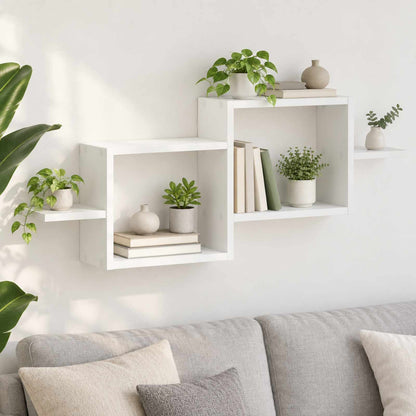 vidaXL Wall Shelf White 95 x 17 x 37 cm Engineered Wood