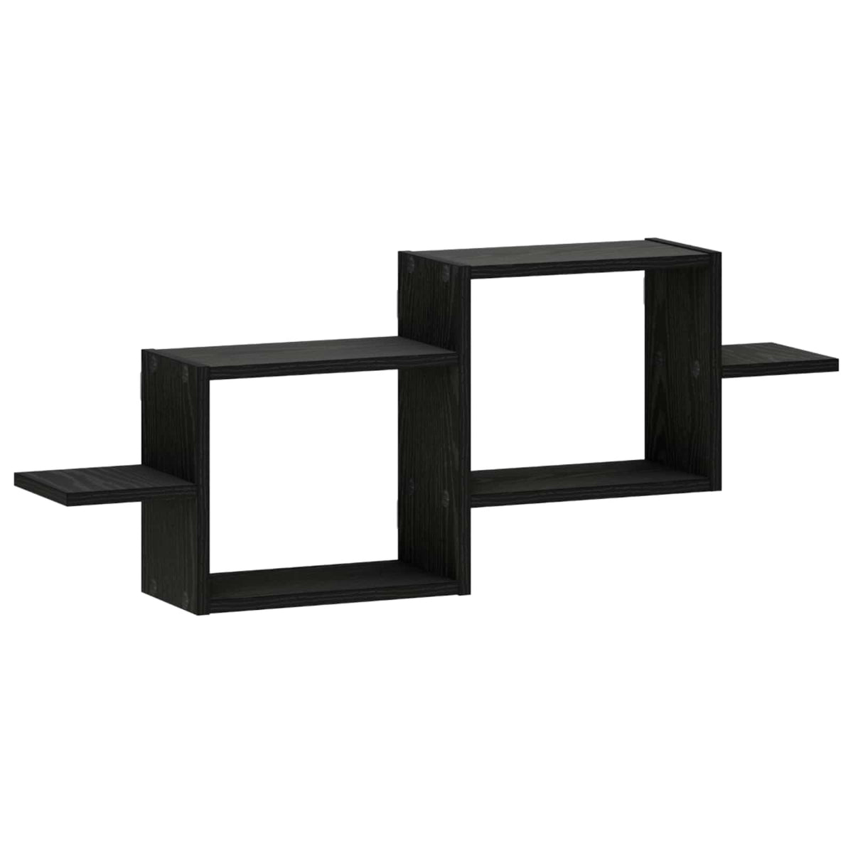 vidaXL Wall Shelf Black Oak 95 x 17 x 37 cm Engineered Wood