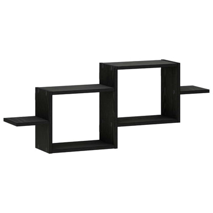 vidaXL Wall Shelf Black Oak 95 x 17 x 37 cm Engineered Wood