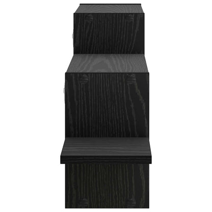 vidaXL Wall Shelf Black Oak 95 x 17 x 37 cm Engineered Wood