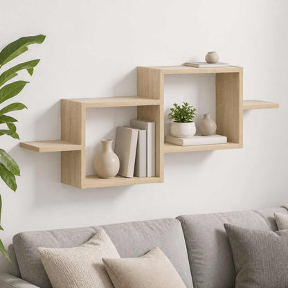 vidaXL Wall Shelf Sonoma Oak 95 x 17 x 37 cm Engineered Wood