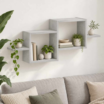 vidaXL Wall Shelf Concrete Grey 95 x 17 x 37 cm Engineered Wood