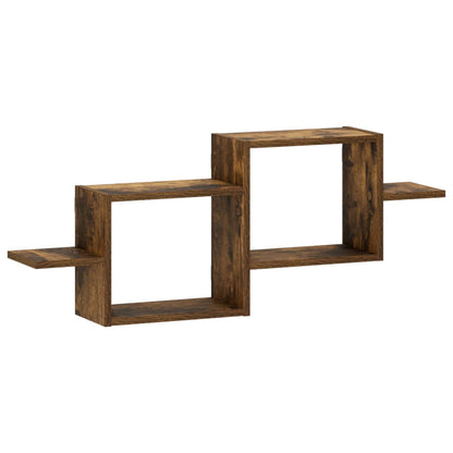 vidaXL Wall Shelf Smoked Oak 95 x 17 x 37 cm Engineered Wood